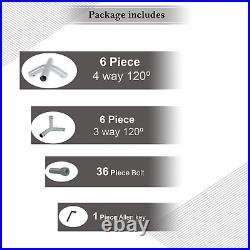 FEBTECH Canopy Fitting 3 Way 6 Pc and 4 Way 6 Pc, 1-3/8 inch