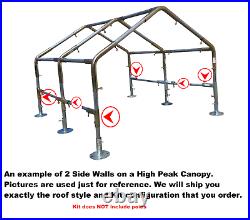 FITTINGS ONLY/ RV & Boat Carport Kit 1-1/2 High or Low Peak Roof 20'x20/30/40+