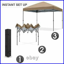 FT Pop Up Canopy Tent Portable Outdoor Instant Shelter 10x10 Khaki