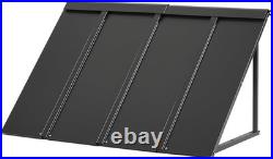 Fixed Metal Awning 44 x 24 in, Window Awning Door Canopy, Stable Triangle Steel