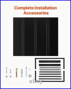 Fixed Metal Awning 44 x 24 in, Window Awning Door Canopy, Stable Triangle Steel