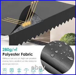 Free Standing Retractable Awning Patio Awning Outdoor Manual Sun Shade Shelter