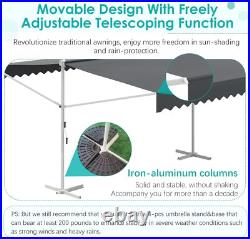 Free Standing Retractable Awning Patio Awning Outdoor Manual Sun Shade Shelter