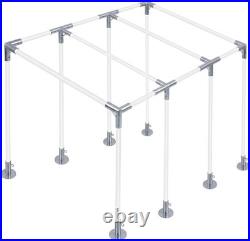 Frienda 8-Leg Lean-to Canopy Fittings for under 1-3/8 Pipes, 16 Pcs Lean to Car