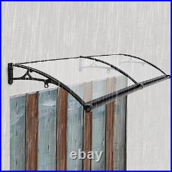 Front Door Aluminum Arch Rainshed with Sink for Sun, UV Protection 20060cm