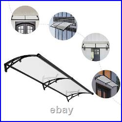 Front Door Aluminum Arch Rainshed with Sink for Sun, UV Protection 20060cm