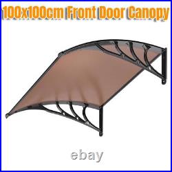 Front Door Canopy Porch Rain Protector Awning Lean-To Roof Shelter 100x100cm USA