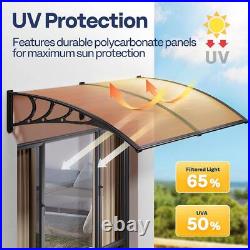 Front Door Canopy Porch Rain Protector Awning Lean-To Roof Shelter 100x100cm USA
