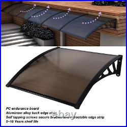 Front Door Canopy Porch Rain Protector Awning Lean-To Roof Shelter 100x100cm USA