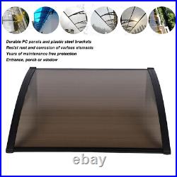 Front Door Canopy Porch Rain Protector Awning Lean-To Roof Shelter 100x100cm USA