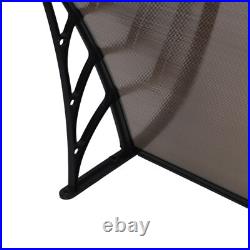 Front Door Canopy Porch Rain Protector Awning Lean-To Roof Shelter 100x100cm USA