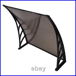 Front Door Canopy Porch Rain Protector Awning Lean-To Roof Shelter 100x100cm USA