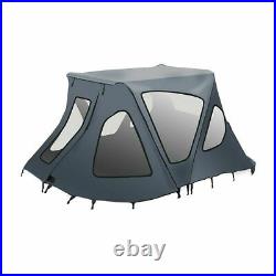 Full Tent For Inflatable Boats 13.8 Ft Long Snow Wind Sun Protection Gray ALEKO