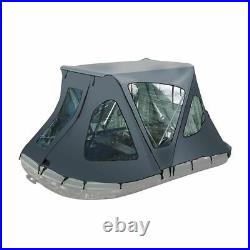 Full Tent For Inflatable Boats 13.8 Ft Long Snow Wind Sun Protection Gray ALEKO