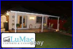 GLASS Clear Garden Room patio canopy cover lean to awning garden pergola seating