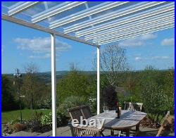 GLASS Clear Garden Room patio canopy cover lean to awning garden pergola seating