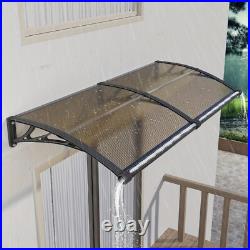 GUANSU-CN 40x 60 Window Awning Door Canopy Outdoor With Gutter Polycarbonate