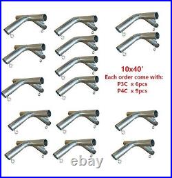 Galvanized OD 1-1/2 Pipe High Peck Fittings for 10' x10/20/30/40' Party Tents