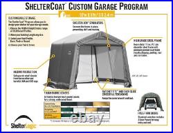 Garage 10 x 8 x 8 ft. Peak Standard Green