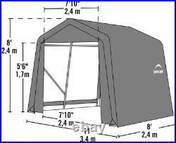 Garage 10 x 8 x 8 ft. Peak Standard Green