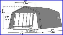Garage 12 x 24 x 8 ft. Peak Standard Grey