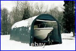 Garage 13 x 20 x 10 ft. Round Standard Green