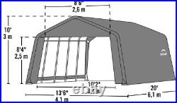 Garage 13 x 20 x 10 ft. Round Standard Green