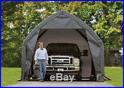 Garage-in-a-Box, 13 x 20 x 12 ft, Gray, Peak Style, Carport Car Shelter Storage