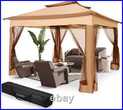 Gazebo 11 x 11 FT Metal Pop Up Canopy Tent Patio BBQ Wedding Outdoor Camping 160