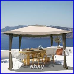 Gazebo Awning Pop-up Outdoor Canopy Tent For Patio Garden Party Wedding 12x12ft