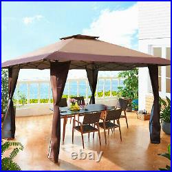 Gazebo Awning Pop-up Outdoor Canopy Tent For Patio Garden Party Wedding 13x13ft