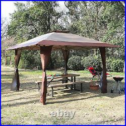 Gazebo Awning Pop-up Outdoor Canopy Tent For Patio Garden Party Wedding 13x13ft