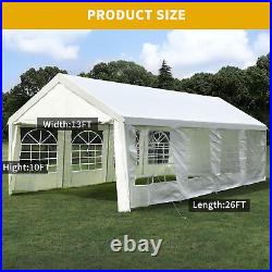 Gazebo Canopy Outdoor Tent Heavy Duty Wedding Party Event Party 13-40FT White