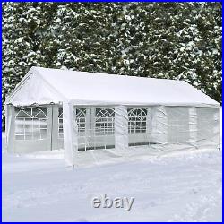 Gazebo Canopy Outdoor Tent Heavy Duty Wedding Party Event Party 13-40FT White