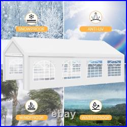 Gazebo Canopy Outdoor Tent Heavy Duty Wedding Party Event Party 13x26FT White