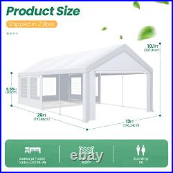 Gazebo Canopy Outdoor Tent Heavy Duty Wedding Party Event Party 13x26FT White