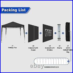Gazebo Canopy Tent Waterproof Wedding Party Tent+ 4 Side Walls 10x10 Heavy Duty