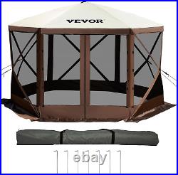 Gazebo Screen Tent, 10 X 10 Ft, 6 Sided Pop-Up Camping Canopy Shelter Tent with