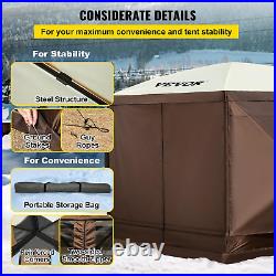 Gazebo Screen Tent, 10 X 10 Ft, 6 Sided Pop-Up Camping Canopy Shelter Tent with