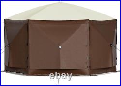 Gazebo Screen Tent, 10 X 10 Ft, 6 Sided Pop-Up Camping Canopy Shelter Tent with