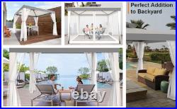 Gazebo Tent with Mosquito Netting Outdoor Canopy Shelter with 100 Square Feet
