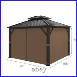 Gazebo Universal Privacy Curtain 10' x 10' Outdoor Waterproof 4-Panels Gaze