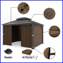 Gazebo Universal Privacy Curtain 10' x 10' Outdoor Waterproof 4-Panels Gaze