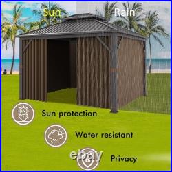 Gazebo Universal Privacy Curtain 10' x 10' Outdoor Waterproof 4-Panels Gaze