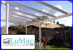 Glass clear roof cover Patio roof covering Shelter Garden Awning Decking Canopy
