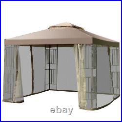 Goplus Outdoor 10'x10' Gazebo Canopy Shelter Awning Tent Patio Garden
