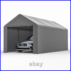 Gray Outdoor Carport 10x20ft Heavy Duty Canopy Storage Shed Portable Party Tent