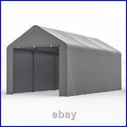 Gray Outdoor Carport 10x20ft Heavy Duty Canopy Storage Shed Portable Party Tent