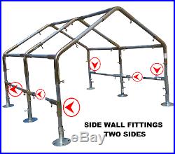 Greenhouse Kit 3/4 or 1 or 1-1/2 Low Peak, Slope, Flat Canopy 10x10/20/30/40/50