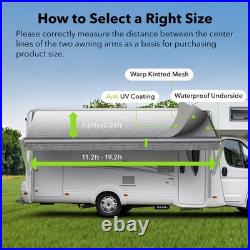 HBN 12'2-20'2 Heavy-Duty Fabric Length for Awning, RV Awning Fabric Replacement